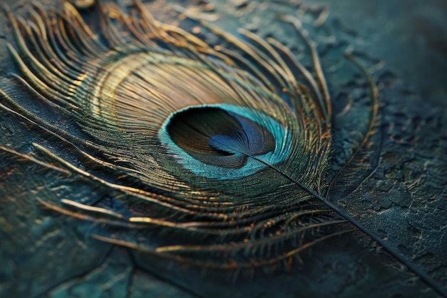 Peacock Feather Texture in 3D