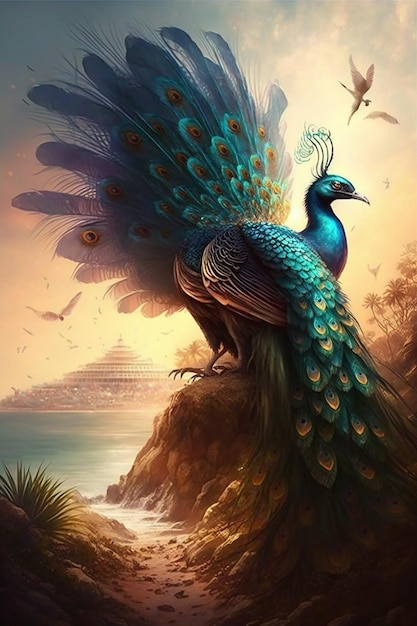 The peacock is a painting by person