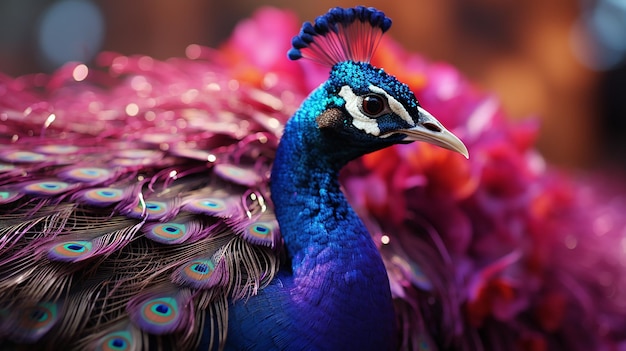 a peacock photo of 3d wallpaper