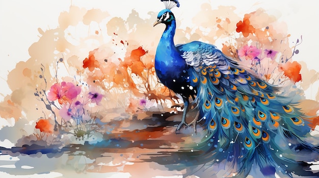 a peacock photo of 3d wallpaper