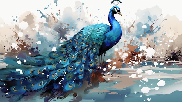 a peacock photo of 3d wallpaper