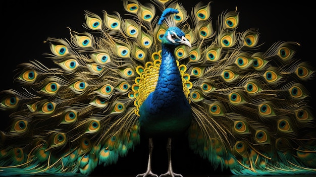 Peacock vector HD 8K wallpaper Stock Photographic Image