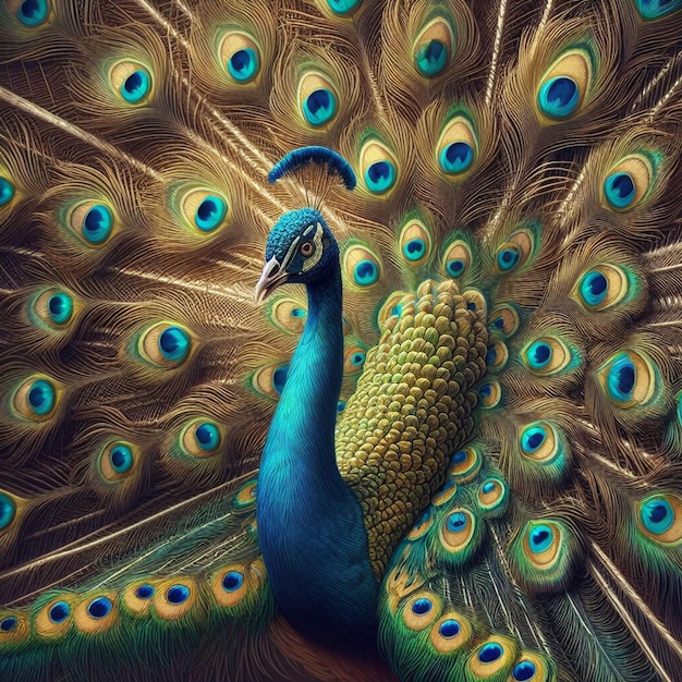 peacock with feTHER