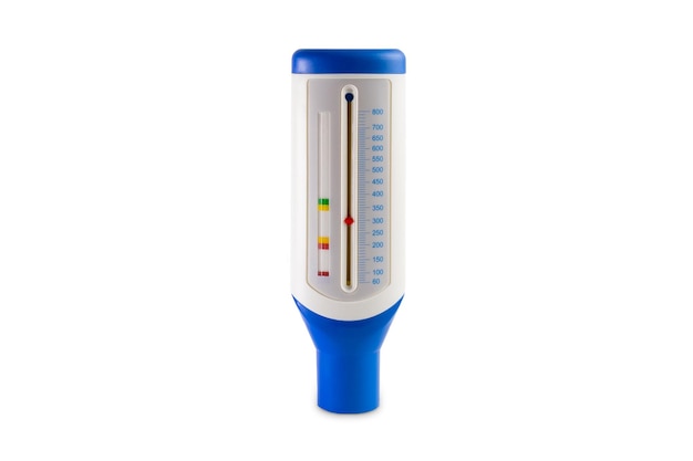 Peak flow meter medical equipment isolated white background