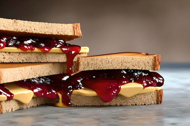 Peanut butter and jelly sandwiches