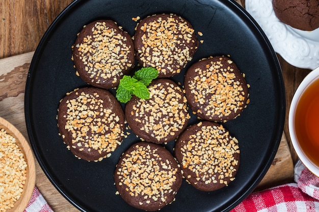  Peanut chocolate cookies