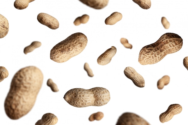 peanut composition on a white background.