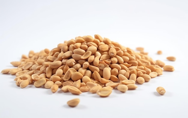 peanuts isolated on a white background organic food ai generated