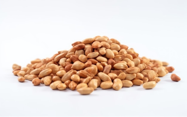 peanuts isolated on a white background organic food ai generated