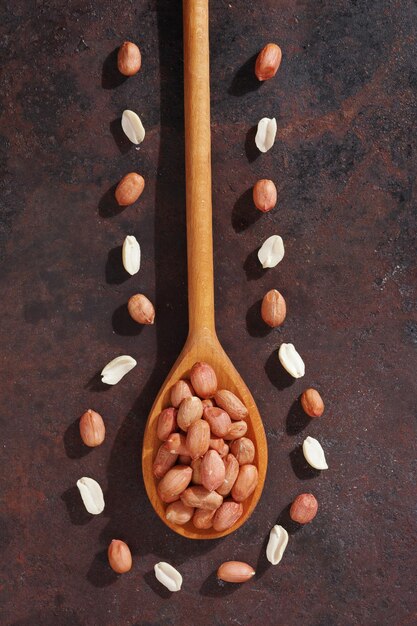 Peanuts in spoon plate