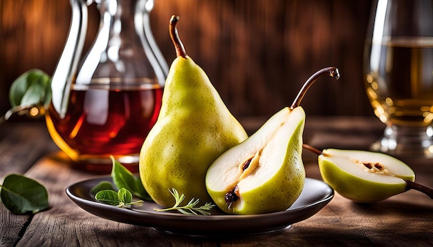 Photo pear and appetizer