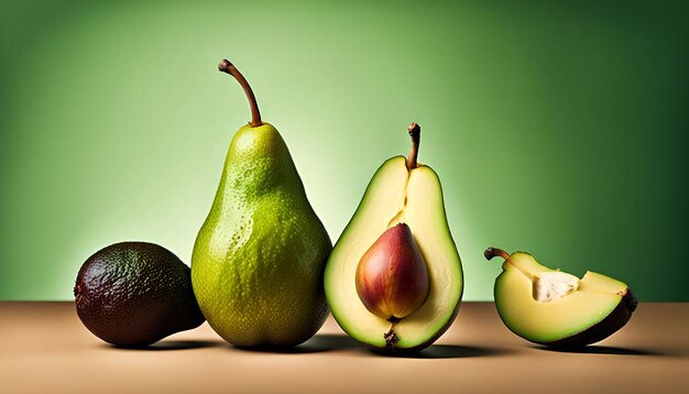 Photo pear and avocado