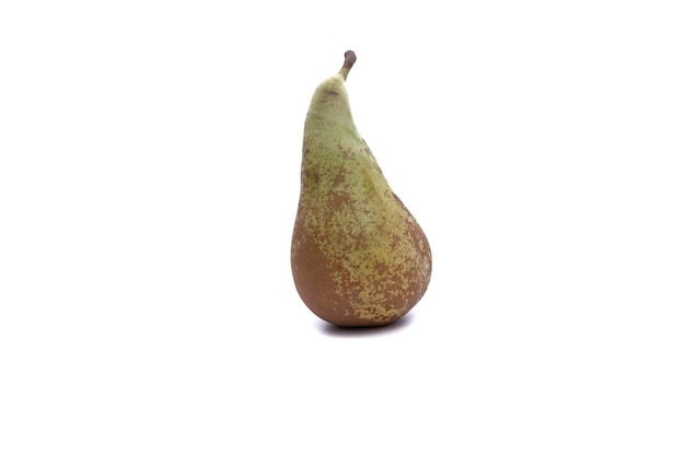 A pear of the conference variety Isolated on white background With copy space