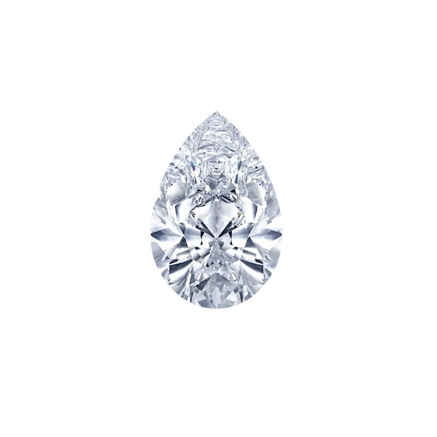 Pear cut diamond single 3d render