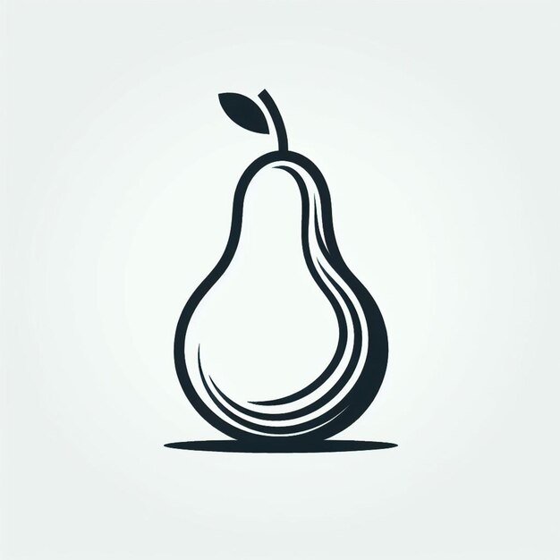 a pear and a pear are on a gray background