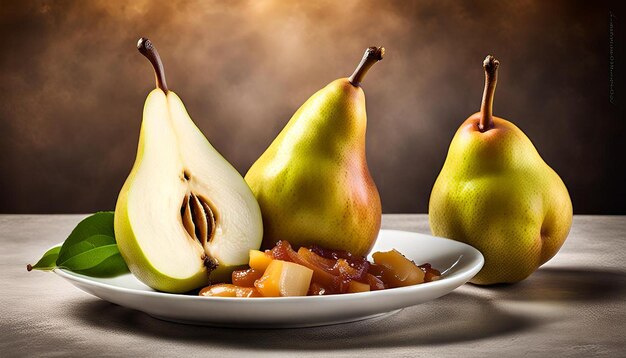 Pear and Side Dish