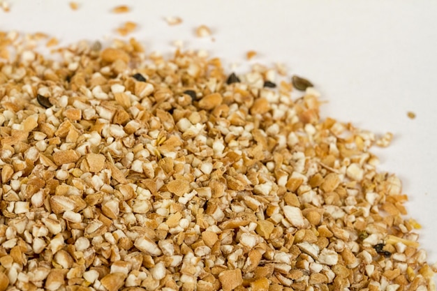 Pearl barley heap isolated on white