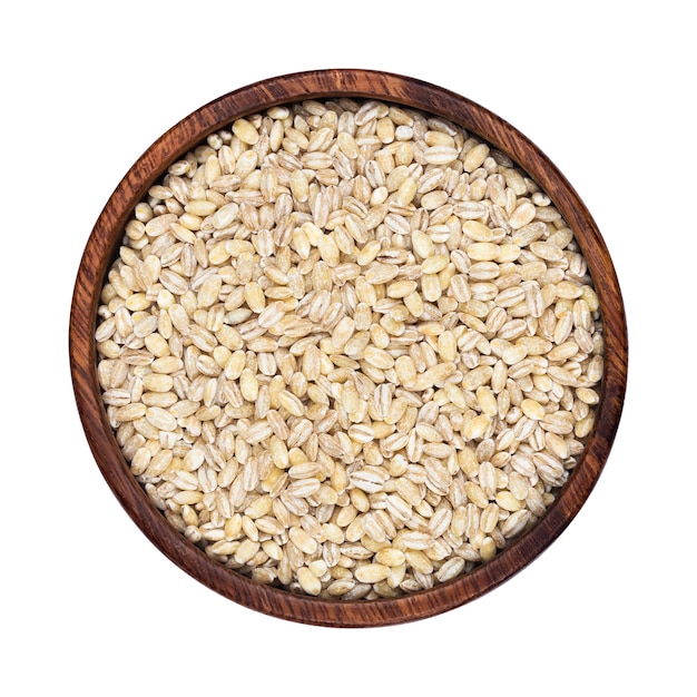 Pearl barley isolated on white background