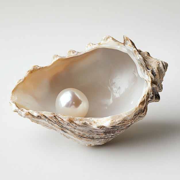 a pearl is in a shell with a pearl inside