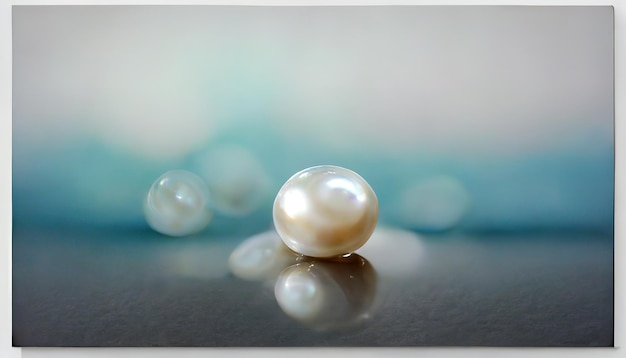 Pearls in motion Beautiful jewerly for womens Pile of pearls close up Falling pearl 3D rendering