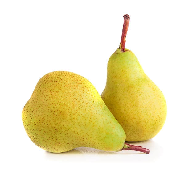 pears isolated on white background