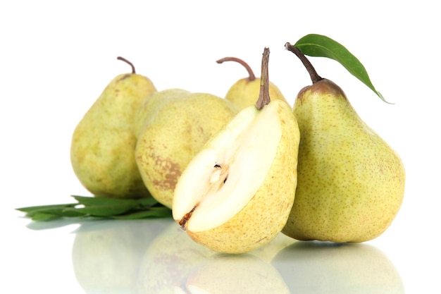 Pears isolated on white