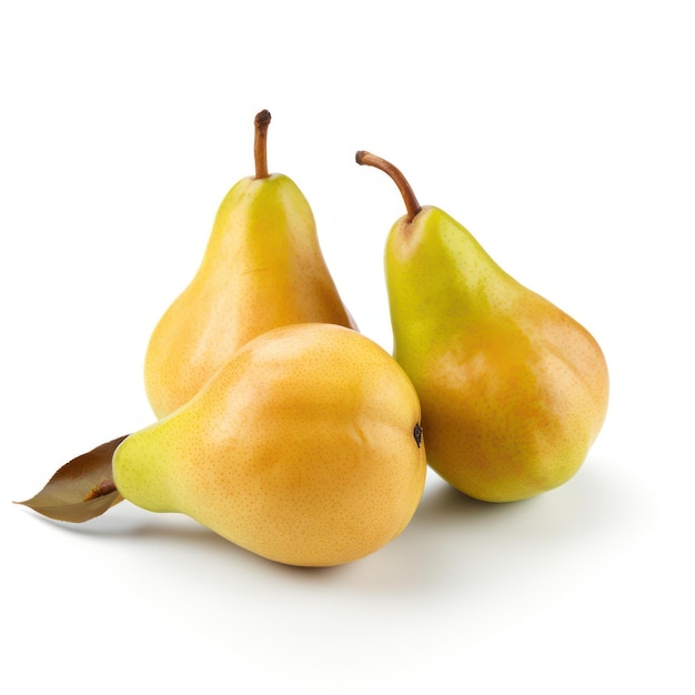 Photo pears on a white background