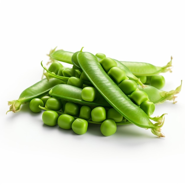 Peas with white background high quality ultra hd