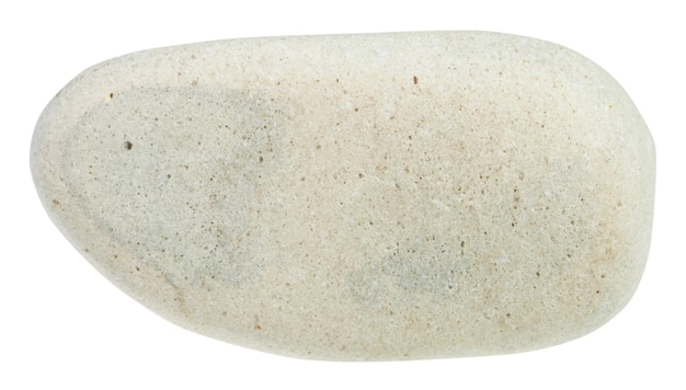 Pebble of limestone mineral isolated