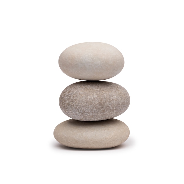 Pebble tower isolated on a white background