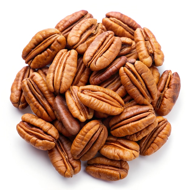 pecans isolated white background