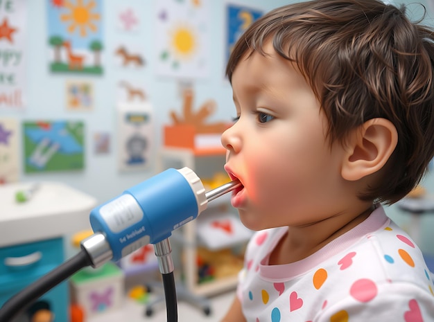 Pediatric Laryngoscope in Colorful Room with Toys