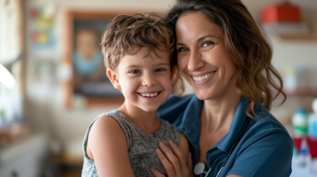 pediatrician providing immunizations and wellchild checks