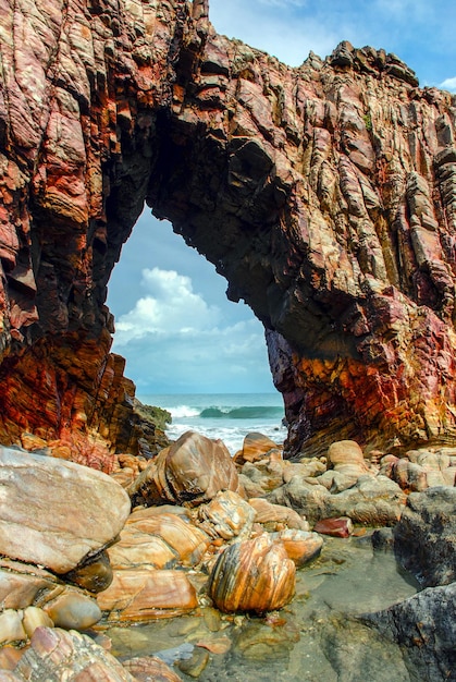 Pedra Furada (Holed Stone) at Jericoacoara beach - Ceara, Brazil