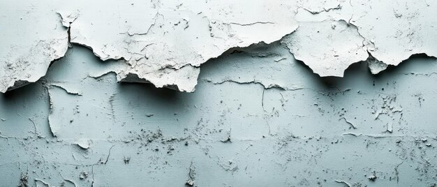 Photo peeling paint reveals textured layers on a weathered blue wall