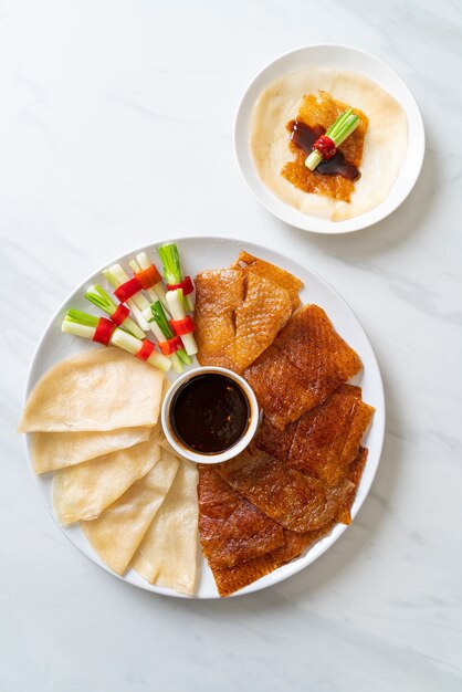 Peking Duck with ingredients