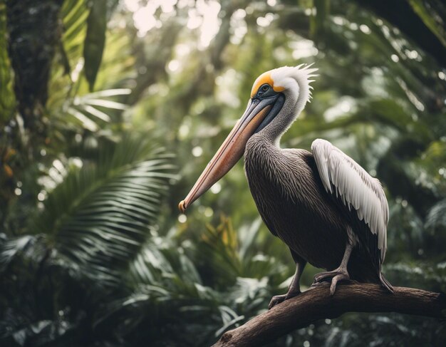 A pelican in jungle