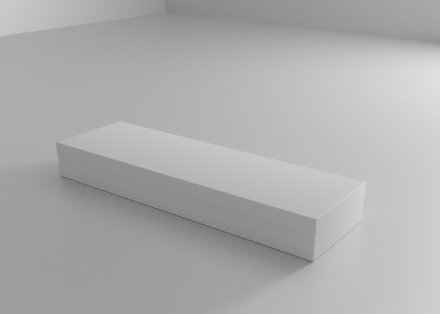 Pen box white colored 3D rendered image