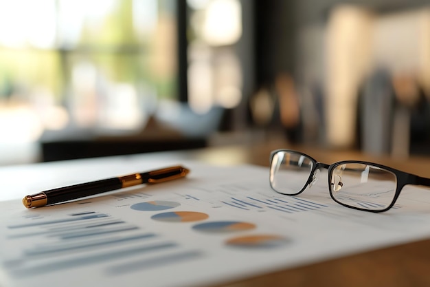 Photo a pen and a pen are on a piece of paper with the word  eyeglasses  on it