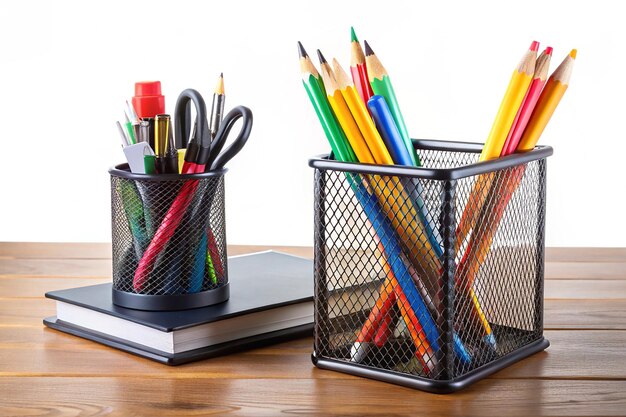 Photo pen and pencil holder desk organizer