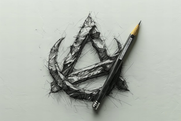 Photo a pen with a letter a and a pen in it