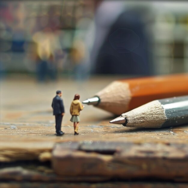 a pencil and a pen are on a table with a pencil