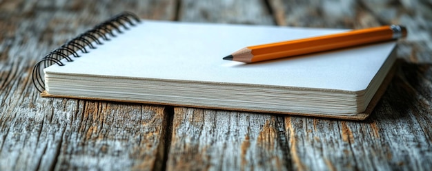 Photo a pencil sits on a piece of paper next to a pencil