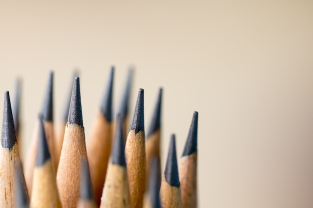 Pencil on table in morning light