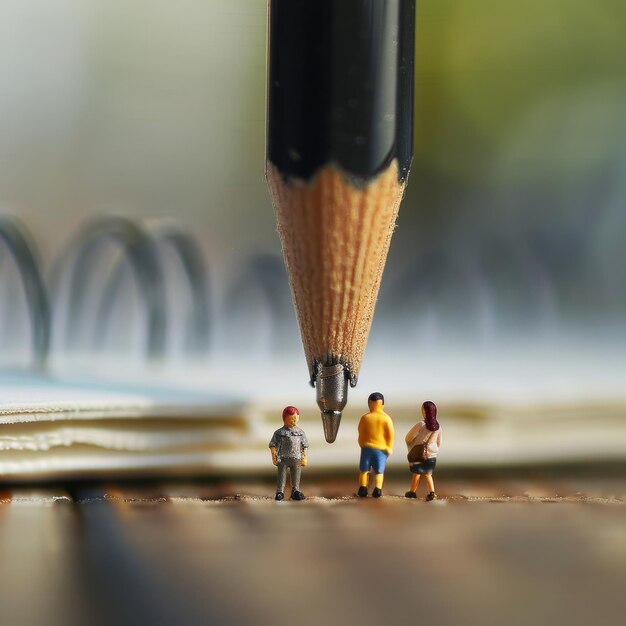 Photo a pencil with a pencil that says  the word  on it