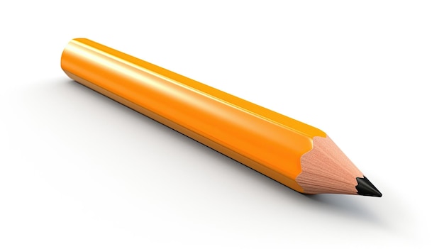 A pencil with a yellow eraser on the bottom.