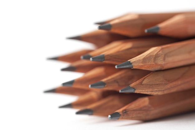 Pencils isolated on white background