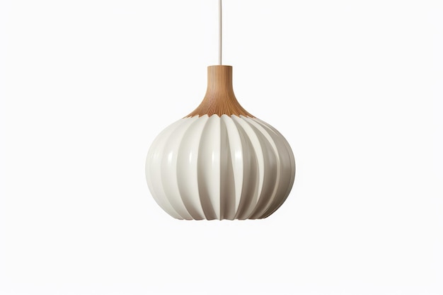 Pendant Light Scandinavian Style On White Background Generative AI