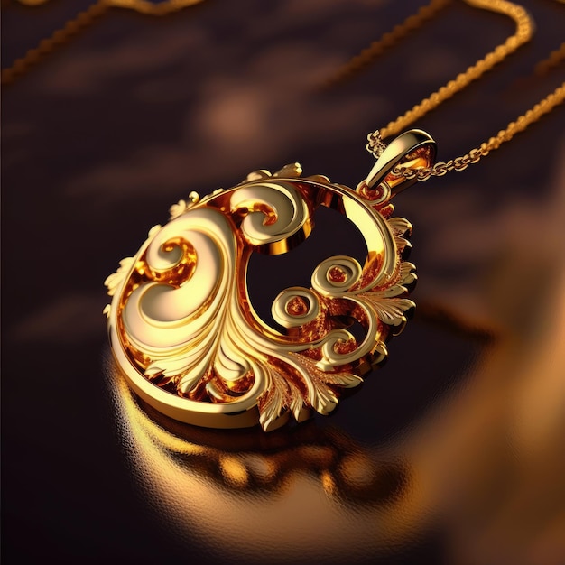 a pendant and necklace design