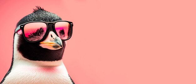 The penguin is wearing glasses